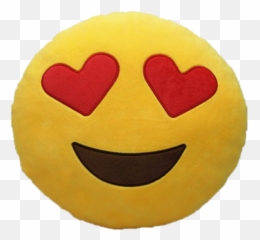 Heart Eyes Emoji Pillow Yellow -