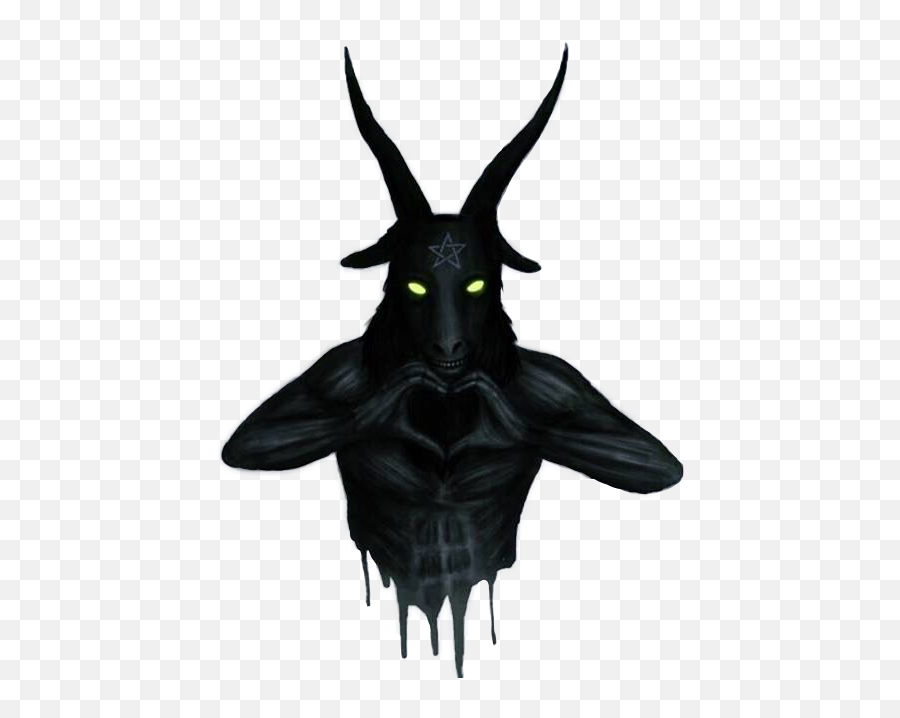 Satan Satanist Baphomet Creepy Horror - Baphomet I Love You Emoji,Baphomet Emoji