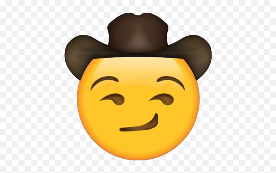 Download Hd Sad Cowboy Hat Emoji - Sad Cowboy Hat Emoji,Emoji 113