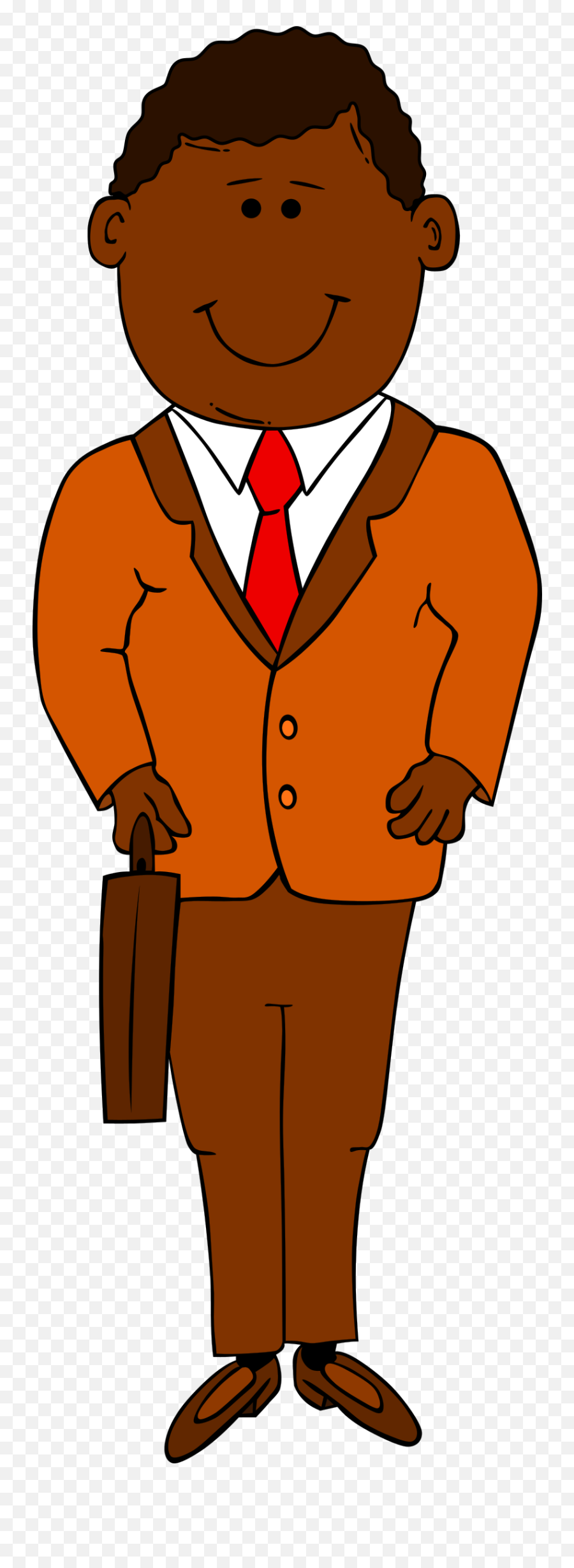 Brown Man Clipart - Cartoon Black Man In Suit Emoji,Male Shrug Emoji