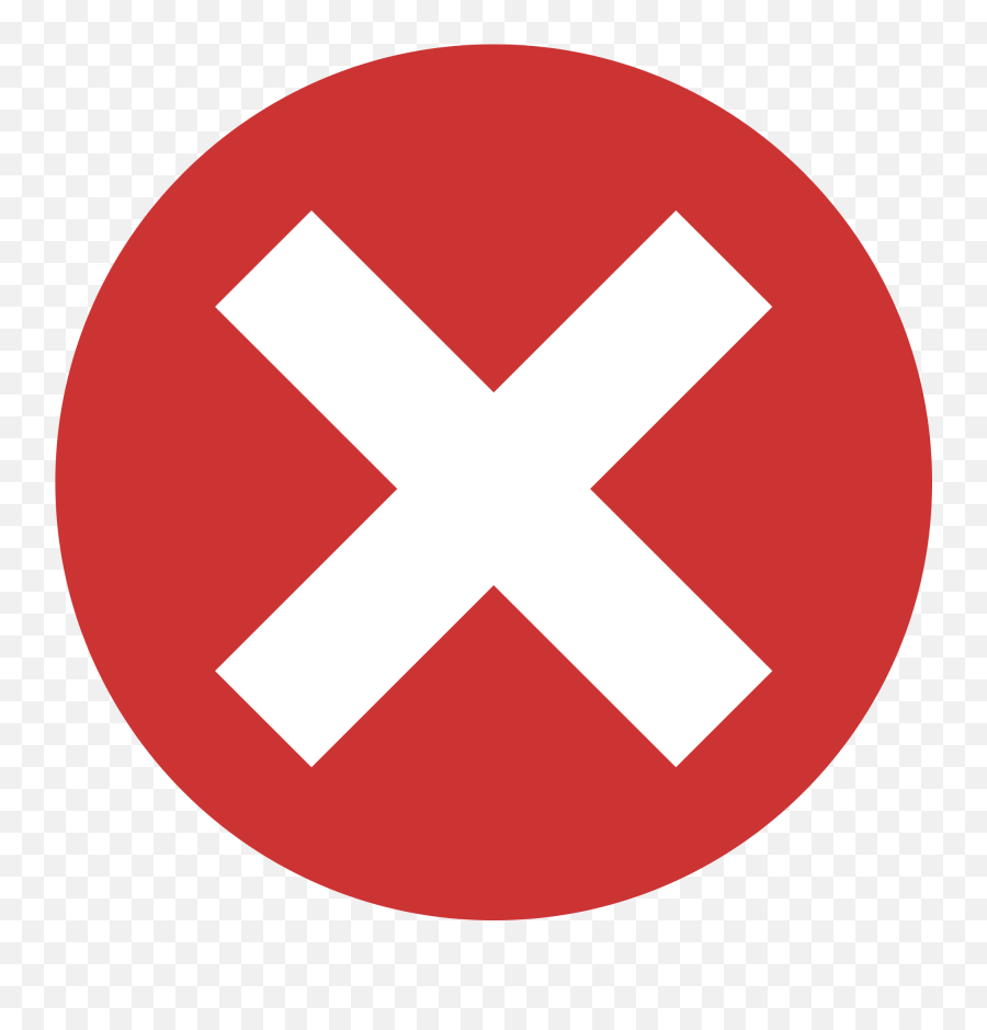 Png Red X Picture - Red X In Circle Emoji,Red Cross Emoji