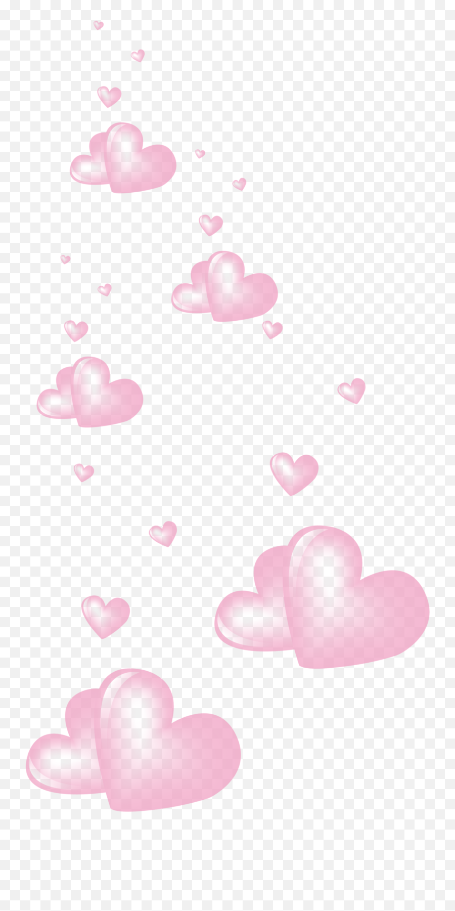 Pink Hearts Heart Love Floating - Floating Pink Hearts Clipart Emoji,Floating Hearts Emoji