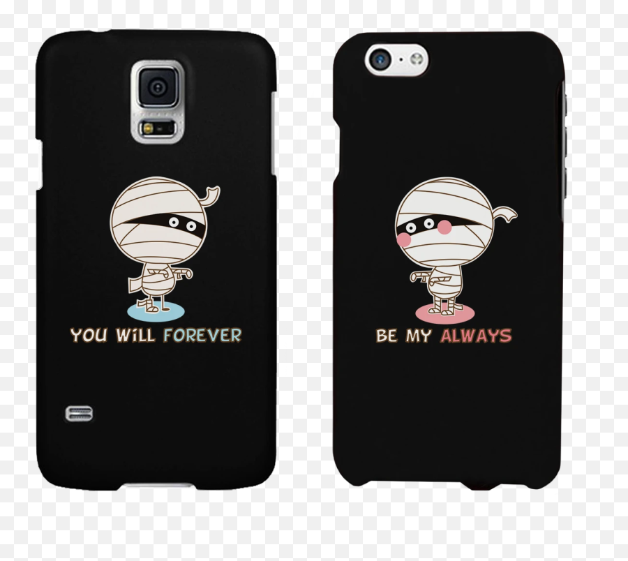 Forever Always Mummies Black Matching Couple Phone Cases Halloween Gifts - Bff Cute Bestfriend Gifts Emoji,Galaxy S4 Emoji