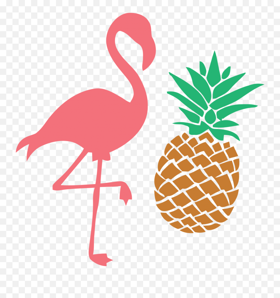 Flamingo Svg Pineapple Studio Clip Art U2013 Clipartlycom - Gold Pineapple Emoji,Pineapple Emoticon