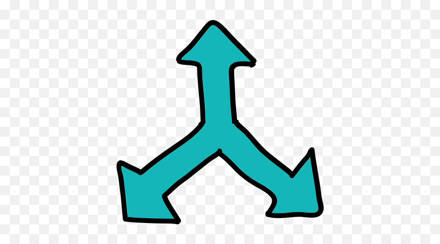 Arrow Up Left Right Icon - Flecha De 3 Png Emoji,Two Question Marks And A Down Arrow Emoji