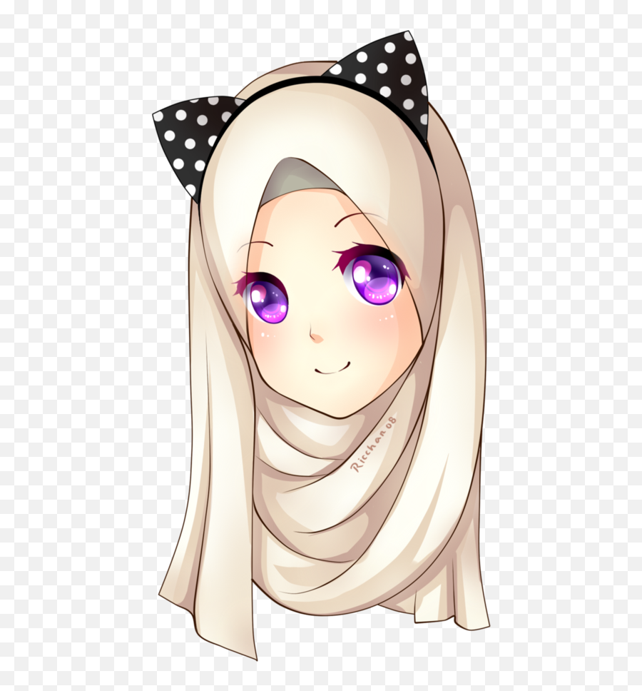 Anime Hijab Png Transparent Png - Hijab Girl Anime Drawing Emoji,Hijab Emoji Download