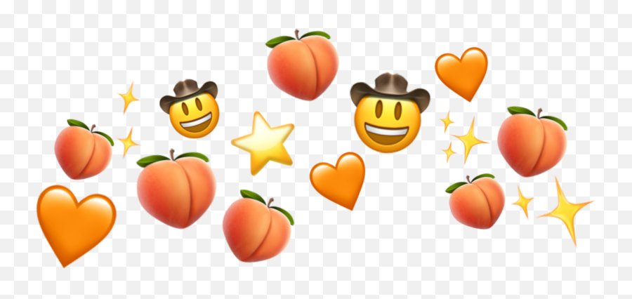 Emoji Peach Halo Emojis Sticker - Orange Halo With Emoji,Halo Emojis