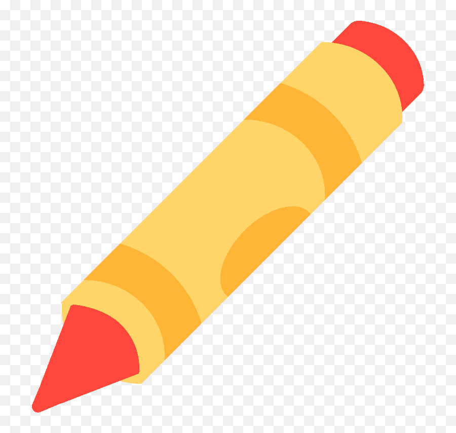 Crayon Emoji Clipart - Flat Pencil Icon Png,Memo Emoji