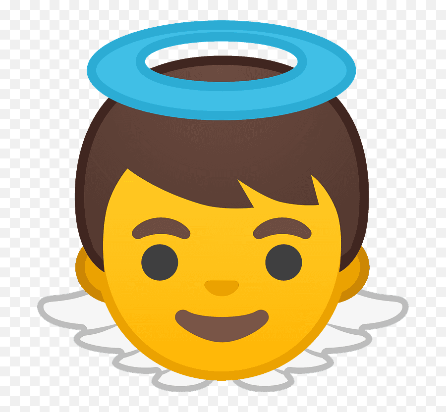 Baby Angel Emoji Clipart Free Download Transparent Png - Boy Face Emoji,Emoji With Halo