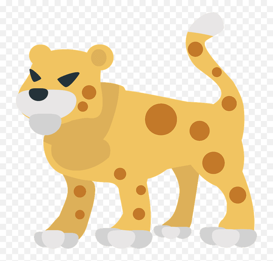 Leopard Emoji Clipart - Animal Figure,Leopard Emoji