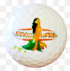 Hula Girl - Circle Emoji,Emoji Golf Balls