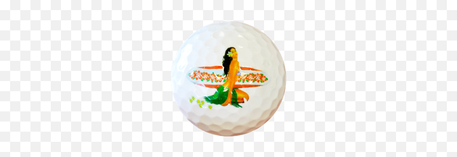 Hula Girl - Circle Emoji,Emoji Golf Balls