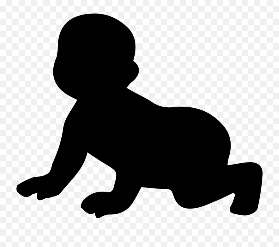 Free Transparent Crawling Png Download - Silhouette Baby Crawling Clipart Emoji,Baby Crawling Emoji