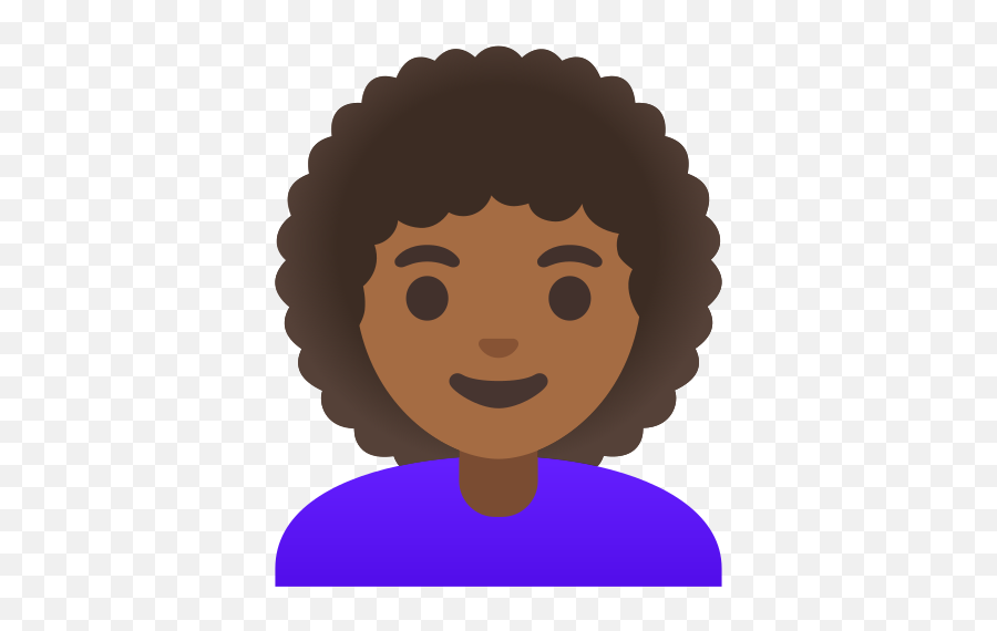 Medium - Desenho Menina Morena Dos Cabelos Cacheados Emoji,Girl Hair Emoji