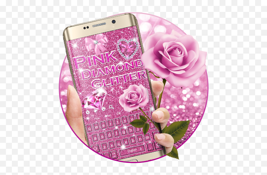 Luxury Pink Diamond Glitter Keyboard U2013 Applications Sur - Smartphone Emoji,Pink Diamond Emoji