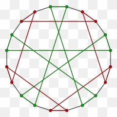 Desargues Graph Colored - Transparent Five Pointed Star Emoji