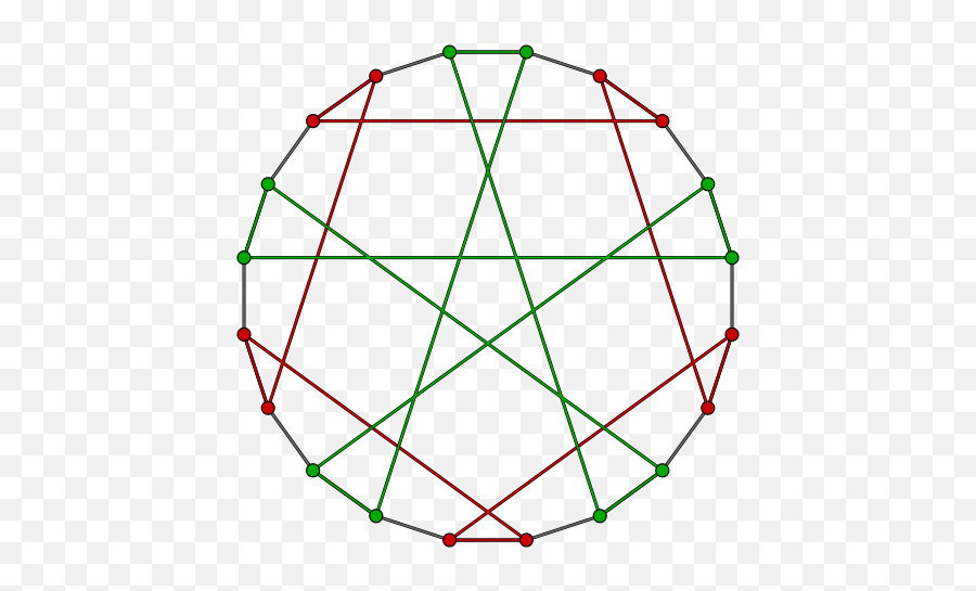 Desargues Graph Colored - Transparent Five Pointed Star Emoji,666 Emoji