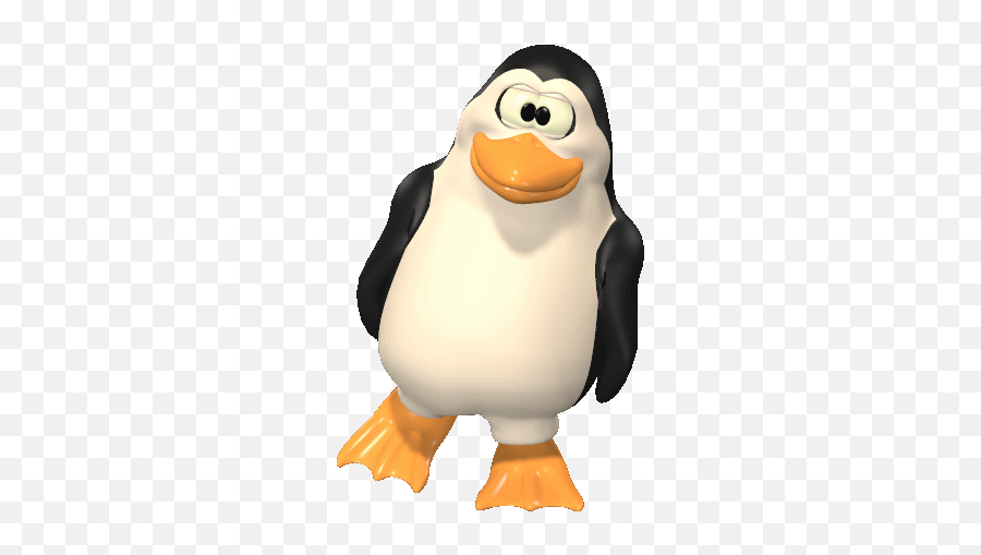 3d Animated Gifs - Walking Penguin Animated Gif Emoji,3d Animated Emoticon