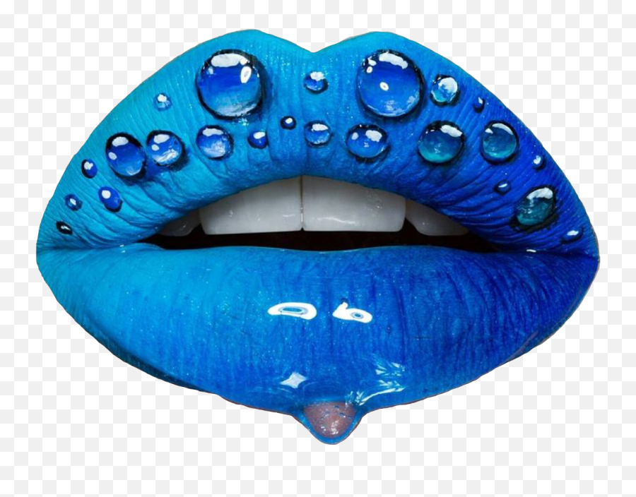Lips Blue Water Droplets Lipart - Blue Lips Emoji,Droplets Emoji