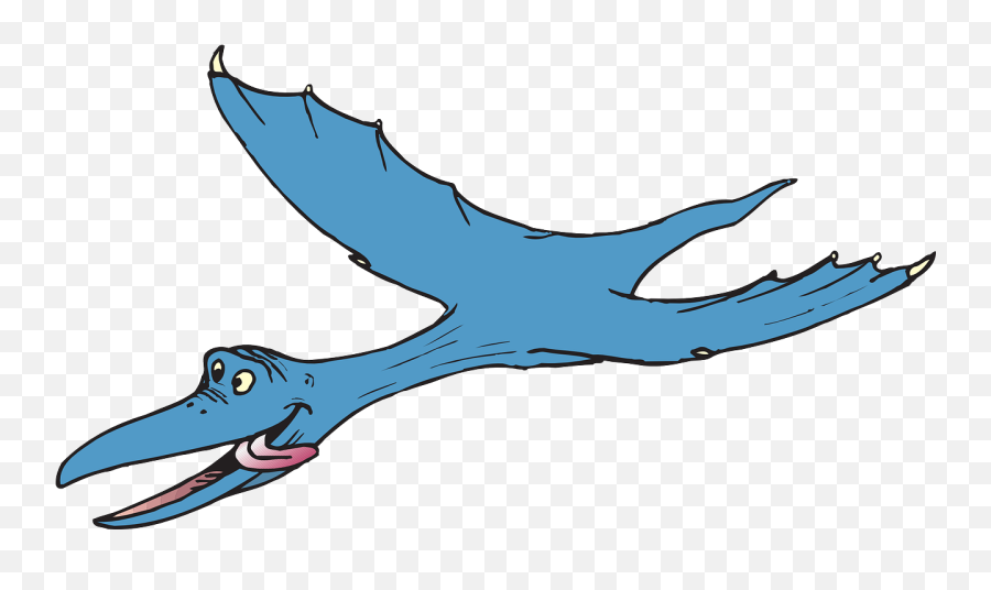 Happy Flying Wings Dinosaur Tongue - Flying Dinosaur Clipart Emoji,Dinosaur Emoticon