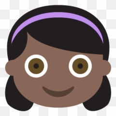 Girl Dark Skin Tone Emoji Emoticon -