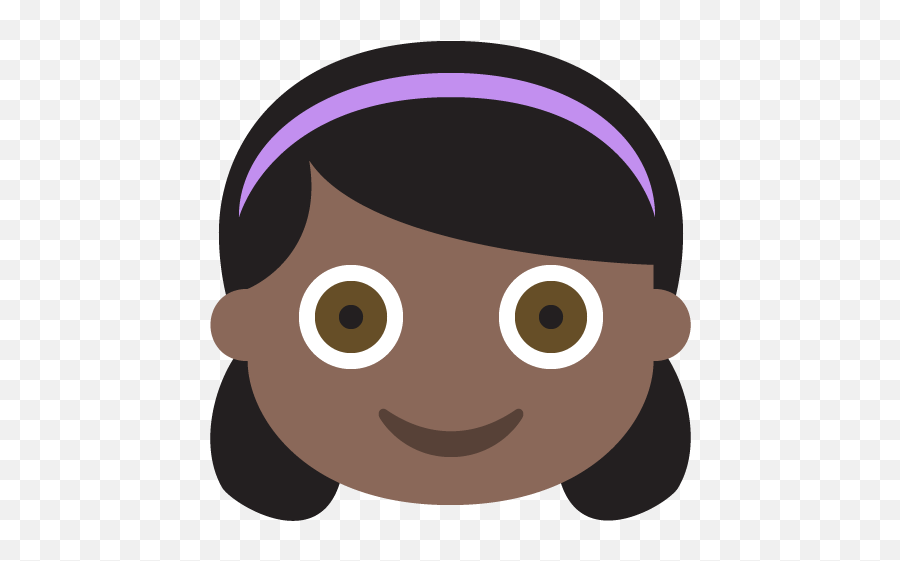 Girl Dark Skin Tone Emoji Emoticon - Emoji,American Girl Emoji