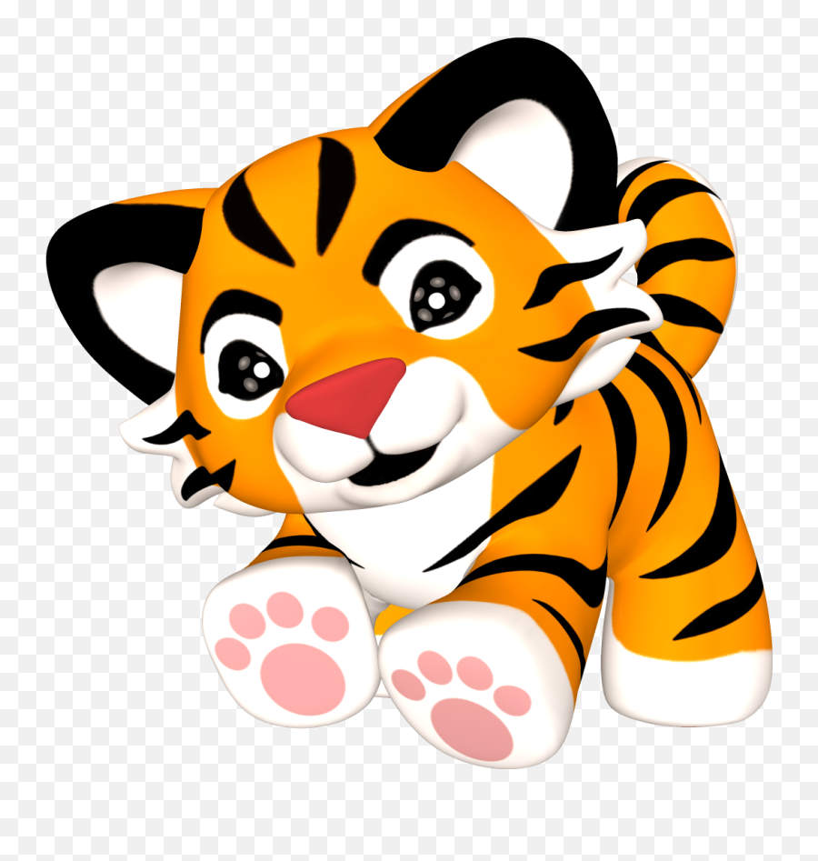 Tiger Reading A Book Image Png Files - Baby Tiger Clipart Png Emoji,Clemson Tiger Paw Emoji