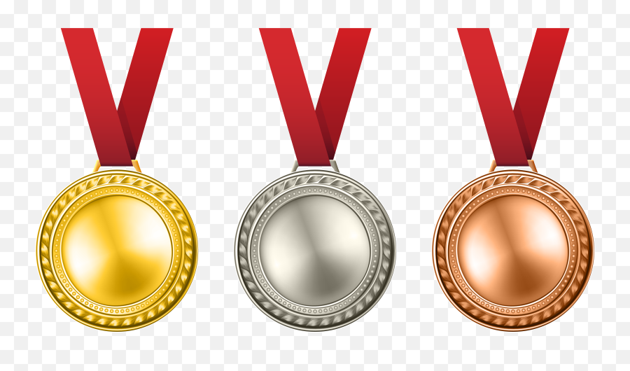 Medals And Ribbons Clip Art - Gold Silver Bronze Medal Png Emoji,Gold Medal Emoji