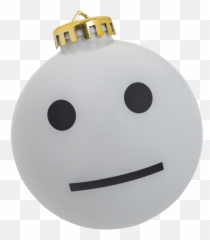 Meh Face Christmas Ornaments - Smiley Emoji