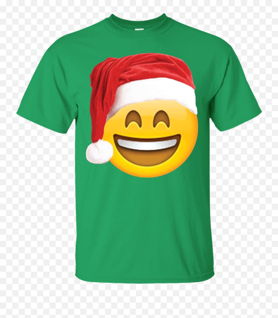 Emoji Christmas Shirt Smiley Face Santa Hat Family Set T - St Louis Cardinals Funny Shirt,Santa Emoji