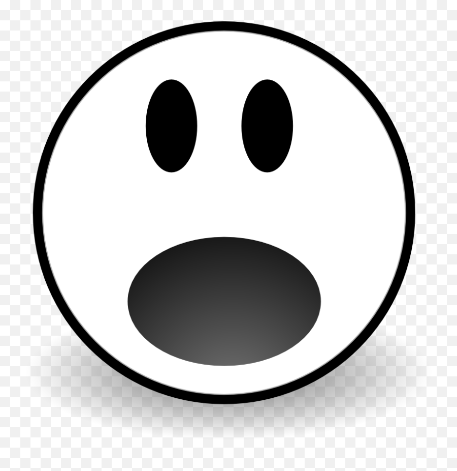 Surprise Clipart Symbol Surprise - Scared Face Clipart Black And White Emoji,Emoji Symbols Black And White