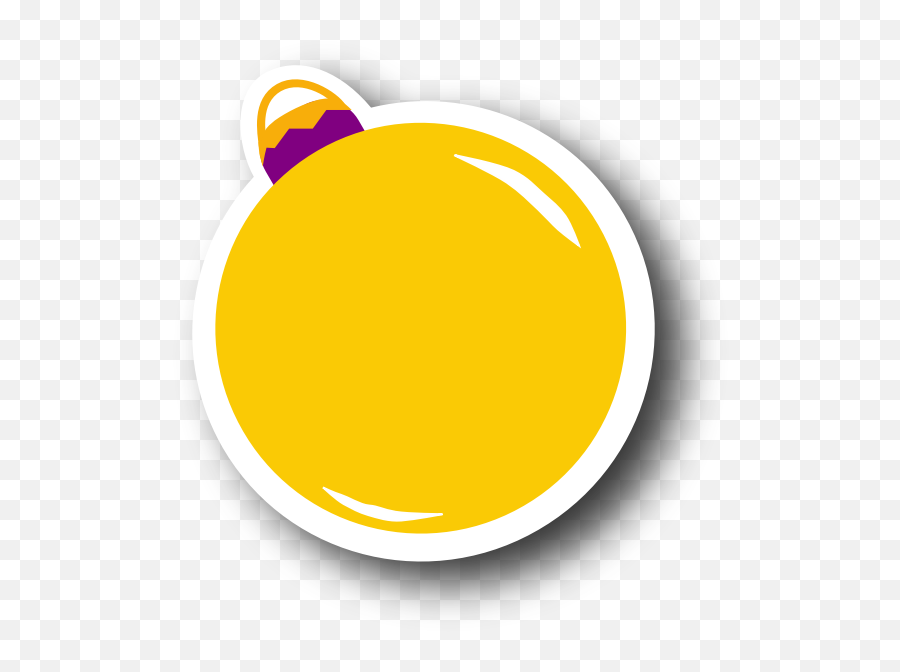 Yellow Christmas Ornament - Free Yellow Sticker Png Emoji,Snow Globe And Cookie Emoji