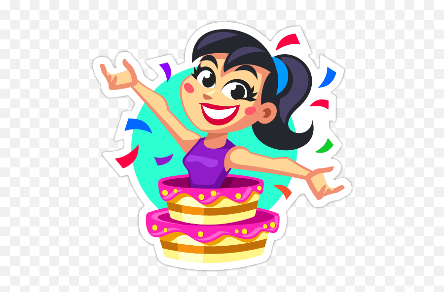 Happy Birthday Stickers Facebook Copy - Clip Art Emoji,Facebook Emoticons Cake