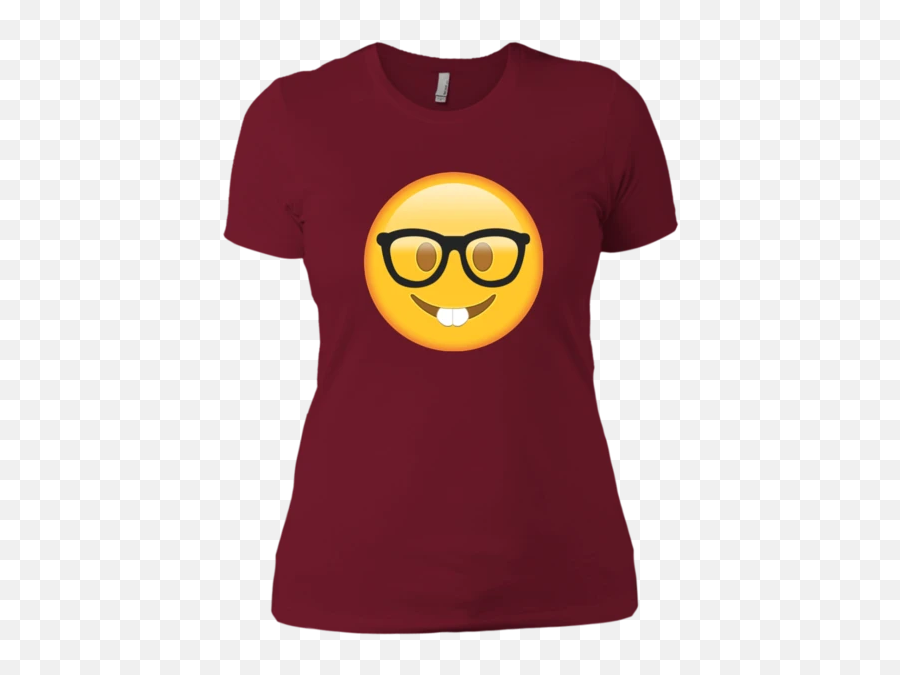 Nerd With Glasses Emoji Shirt Costume Birthday Party T Shirt,Heavy Metal Emoji