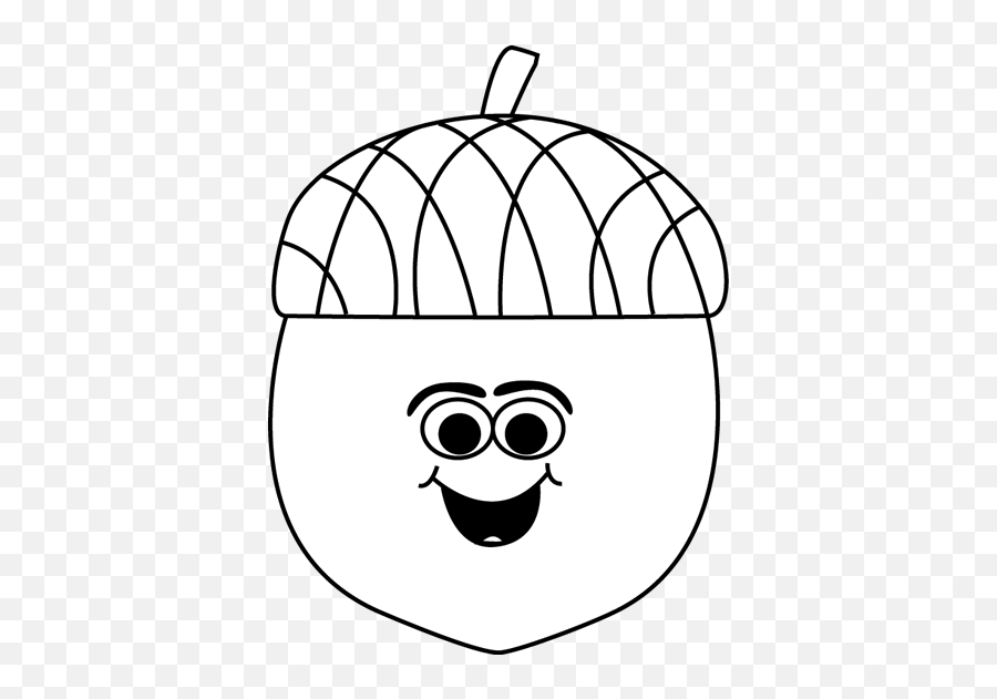 Acorn Clipart Face Acorn Face - Acorn Black And White Emoji,Acorn Emoji