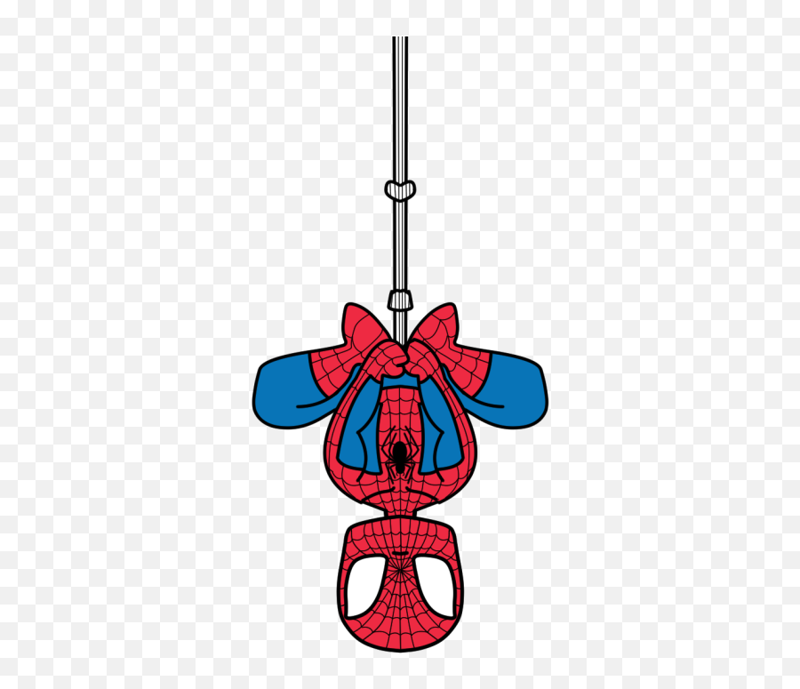 Clipart Spiderman Hang Upside Down - Upside Down Spiderman Clip Art Emoji,Upside Down Head Emoji