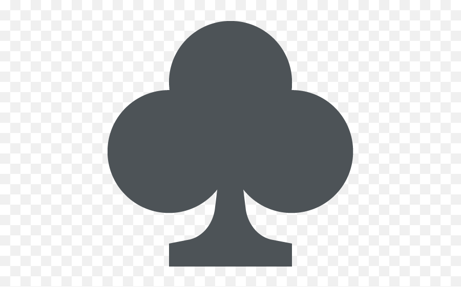 Black Club Suit Emoji For Facebook Email U0026 Sms Id 2253 - Clover Symbol,Heart Emoji Black And White
