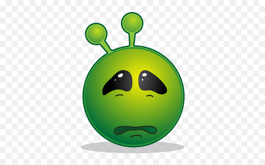 Sad Face Emoji - Smiley Alien,Blue Sad Face Emoji