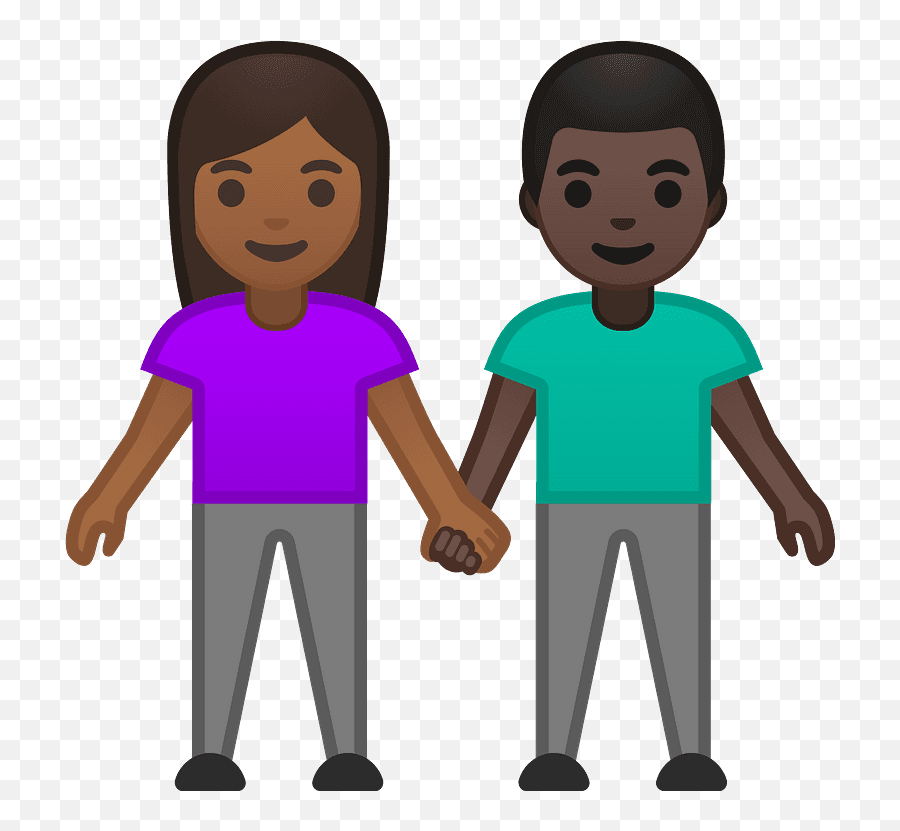 Man Holding Hands Emoji Clipart - People Emoji Transparent,Boy And Girl Holding Hands Emoji