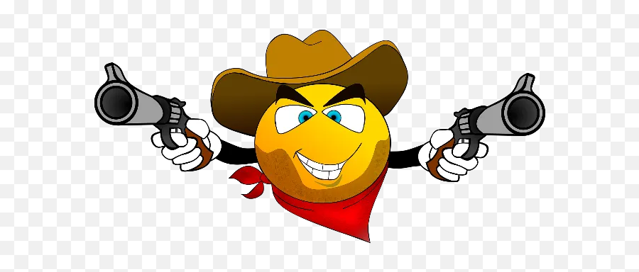 The Id - Cowboy Hands With Gun Cartoon Emoji,Yoyo Emoticon