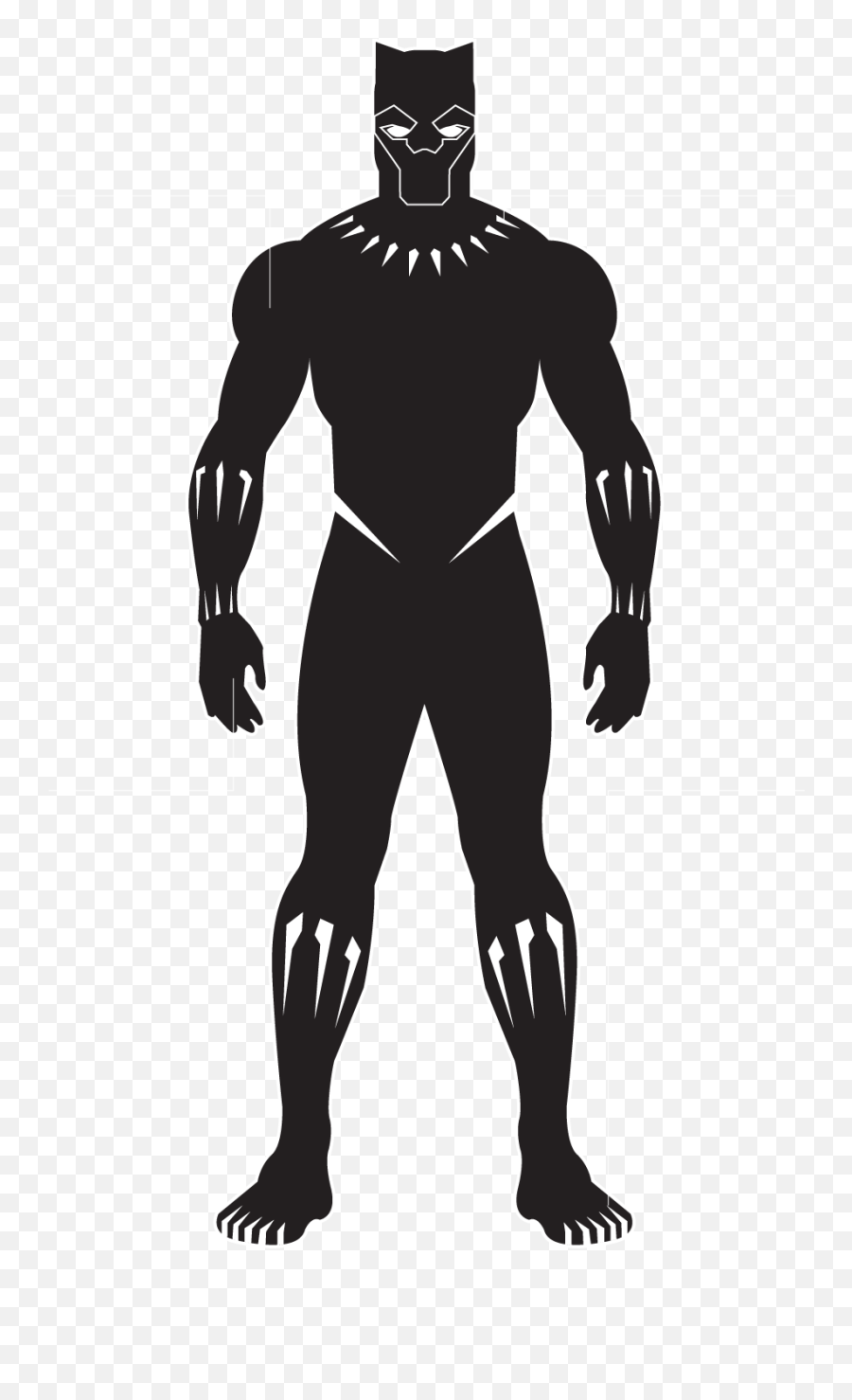 Black Panther Vibranium T Shirt Clipart - Black Panther Drawing Easy Full Body Emoji,Black Panther Emoji