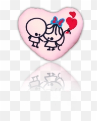 Love Couple Heart Cushion Pillows - Girly Emoji,Giant Emoji Pillow