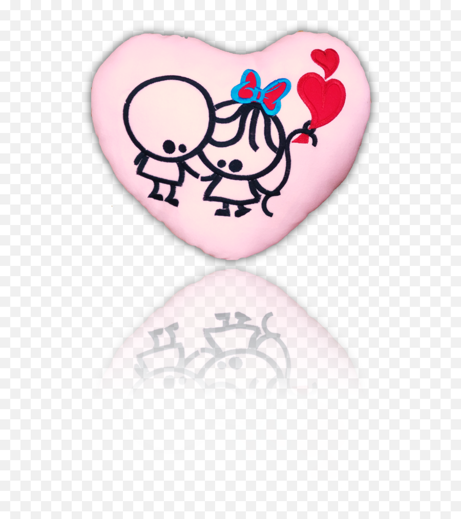 Love Couple Heart Cushion Pillows - Girly Emoji,Giant Emoji Pillow