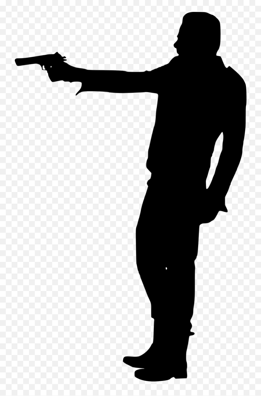 Silhouette Gangster Gun Mafia Organized Crime - Man Holding Gun Silhouette Png Emoji,Emoji Outfit For Men