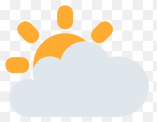 Sun Behind Large Cloud Emoji Meaning - Clip Art,Cloudy Emoji