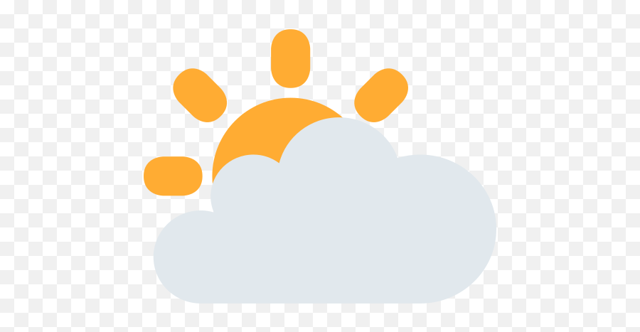 Sun Behind Large Cloud Emoji Meaning - Clip Art,Cloudy Emoji