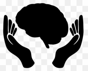 Brain In Hands - Knowledge Clipart Black And White Emoji