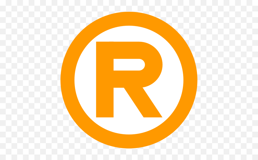 Orange Trademark - Red Registered Trademark Symbol Emoji,Evolution Of Emojis