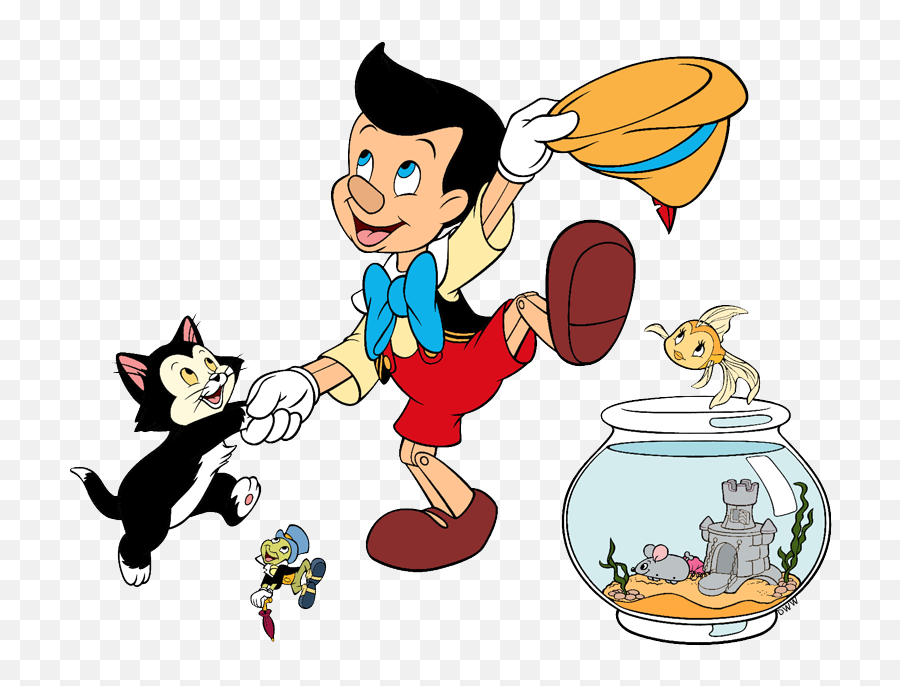 Pinocchio Figaro Talkingcricket Cleo Aquarium Disney - Pinocchio Et Figaro Emoji,Pinocchio Emoji