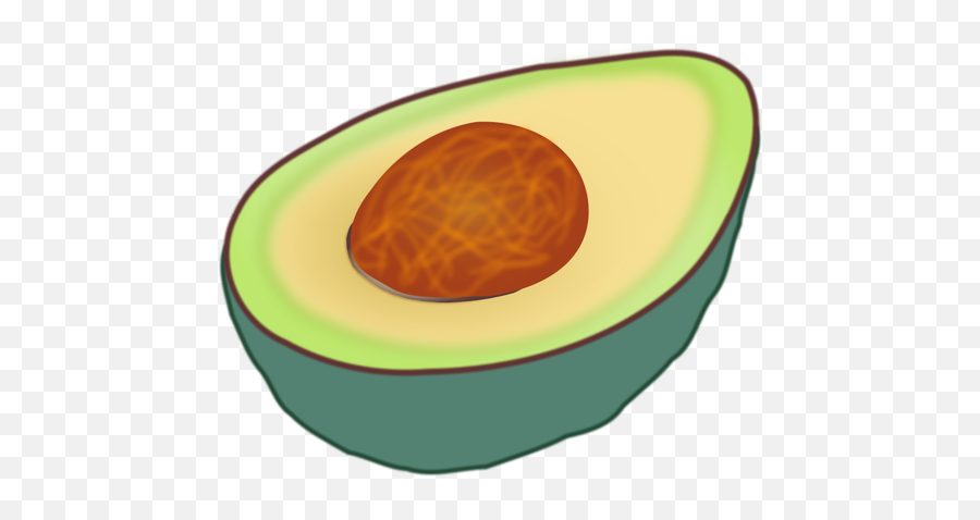 Avocado Cut In Half Vector Clip Art - Clip Art Avocado Png Emoji,Avocado Emoji Apple